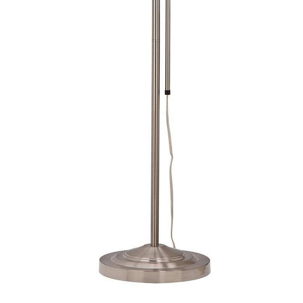 Metal Rectangular Floor Lamp With Adjustable Pole, White By Benzara | Floor Lamps |  Modishstore  - 3