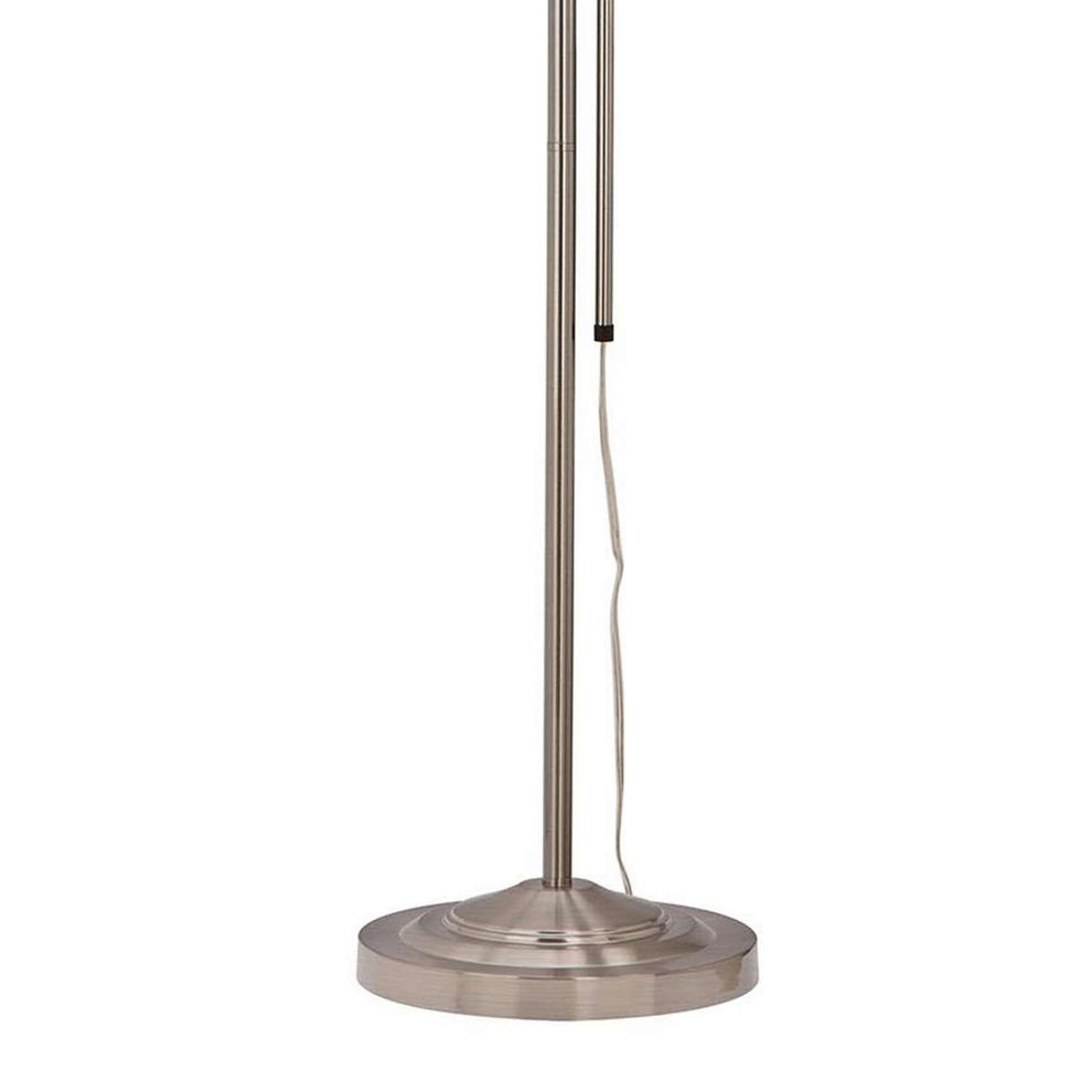 Metal Rectangular Floor Lamp With Adjustable Pole, White By Benzara | Floor Lamps |  Modishstore  - 3
