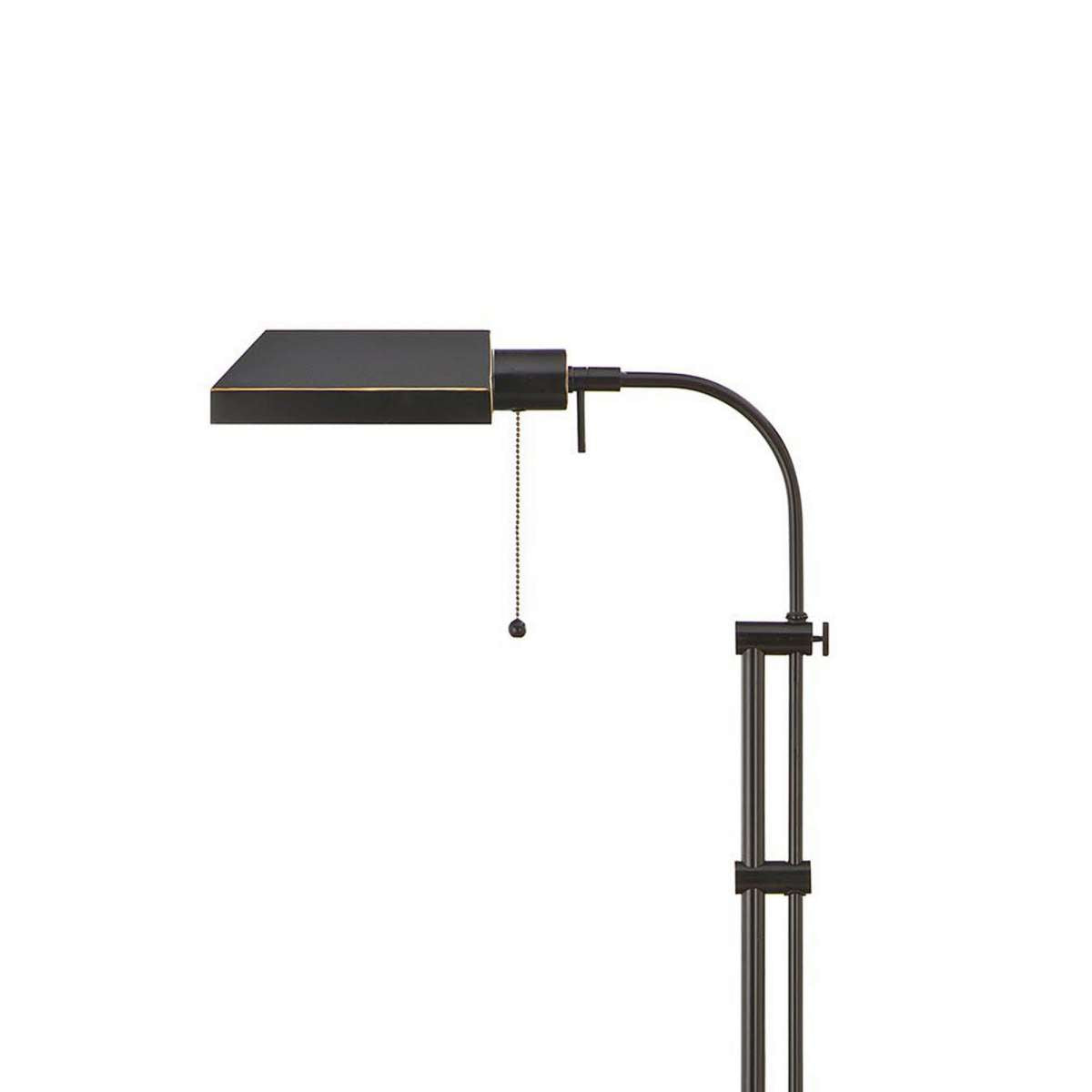 Metal Rectangular Floor Lamp With Adjustable Pole, Black By Benzara | Floor Lamps |  Modishstore  - 5