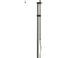 Metal Rectangular Floor Lamp With Adjustable Pole, Black By Benzara | Floor Lamps |  Modishstore  - 4