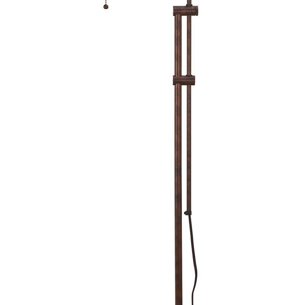 Metal Rectangular Floor Lamp With Adjustable Pole, Bronze By Benzara | Floor Lamps |  Modishstore  - 4
