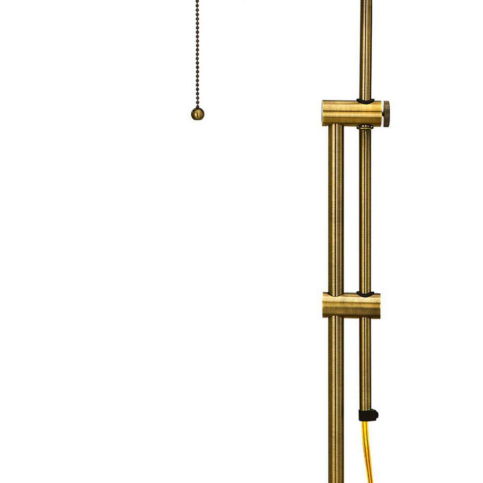 Metal Rectangular Desk Lamp With Adjustable Pole, Gold By Benzara | Table Lamps |  Modishstore  - 4
