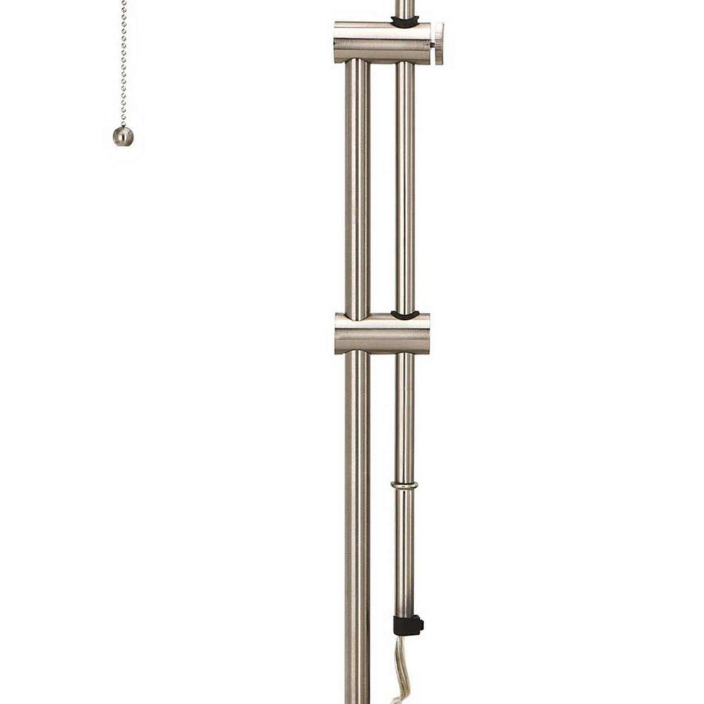 Metal Rectangular Desk Lamp With Adjustable Pole, Silver By Benzara | Table Lamps |  Modishstore  - 4