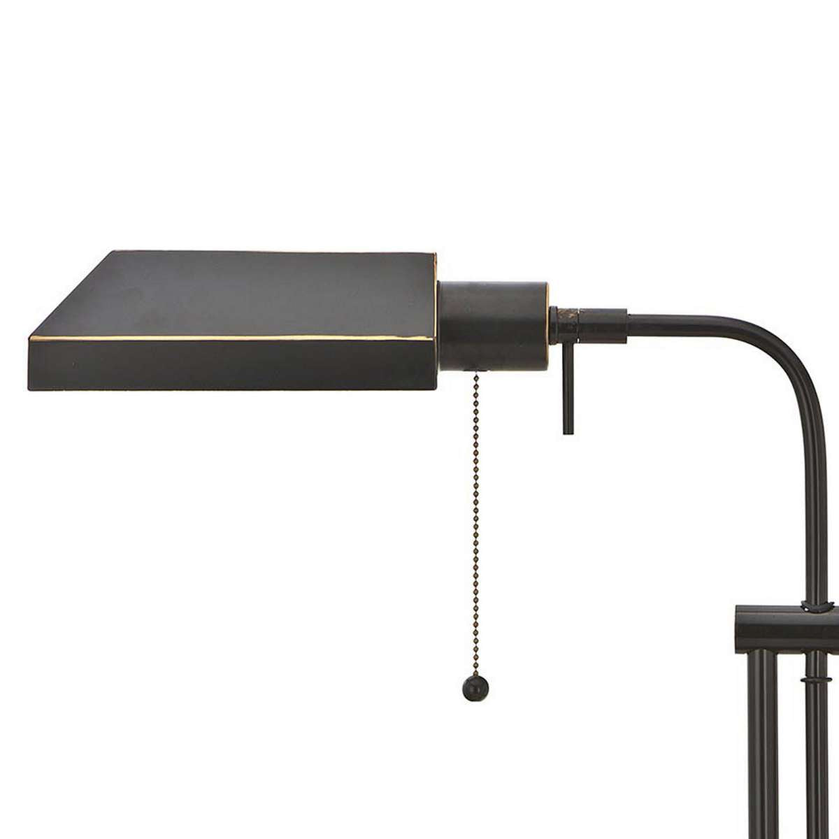 Metal Rectangular Desk Lamp With Adjustable Pole, Black By Benzara | Table Lamps |  Modishstore  - 5