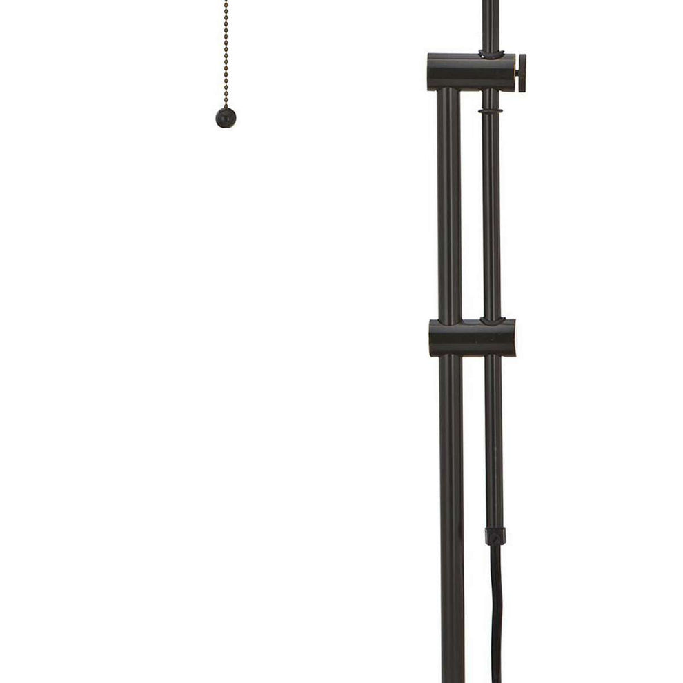 Metal Rectangular Desk Lamp With Adjustable Pole, Black By Benzara | Table Lamps |  Modishstore  - 4