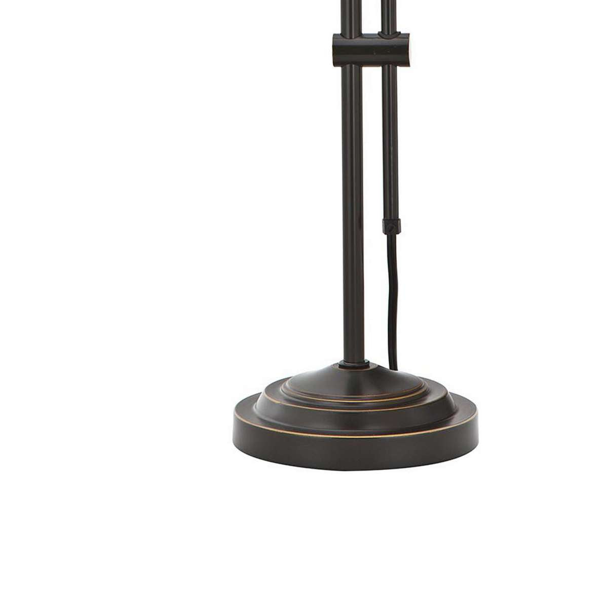 Metal Rectangular Desk Lamp With Adjustable Pole, Black By Benzara | Table Lamps |  Modishstore  - 3