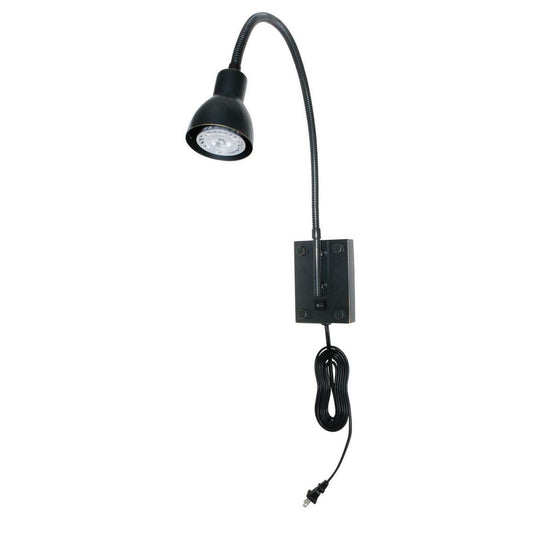 Metal Round Wall Reading Lamp With Plug In Switch, Black By Benzara | Wall Lamps |  Modishstore 