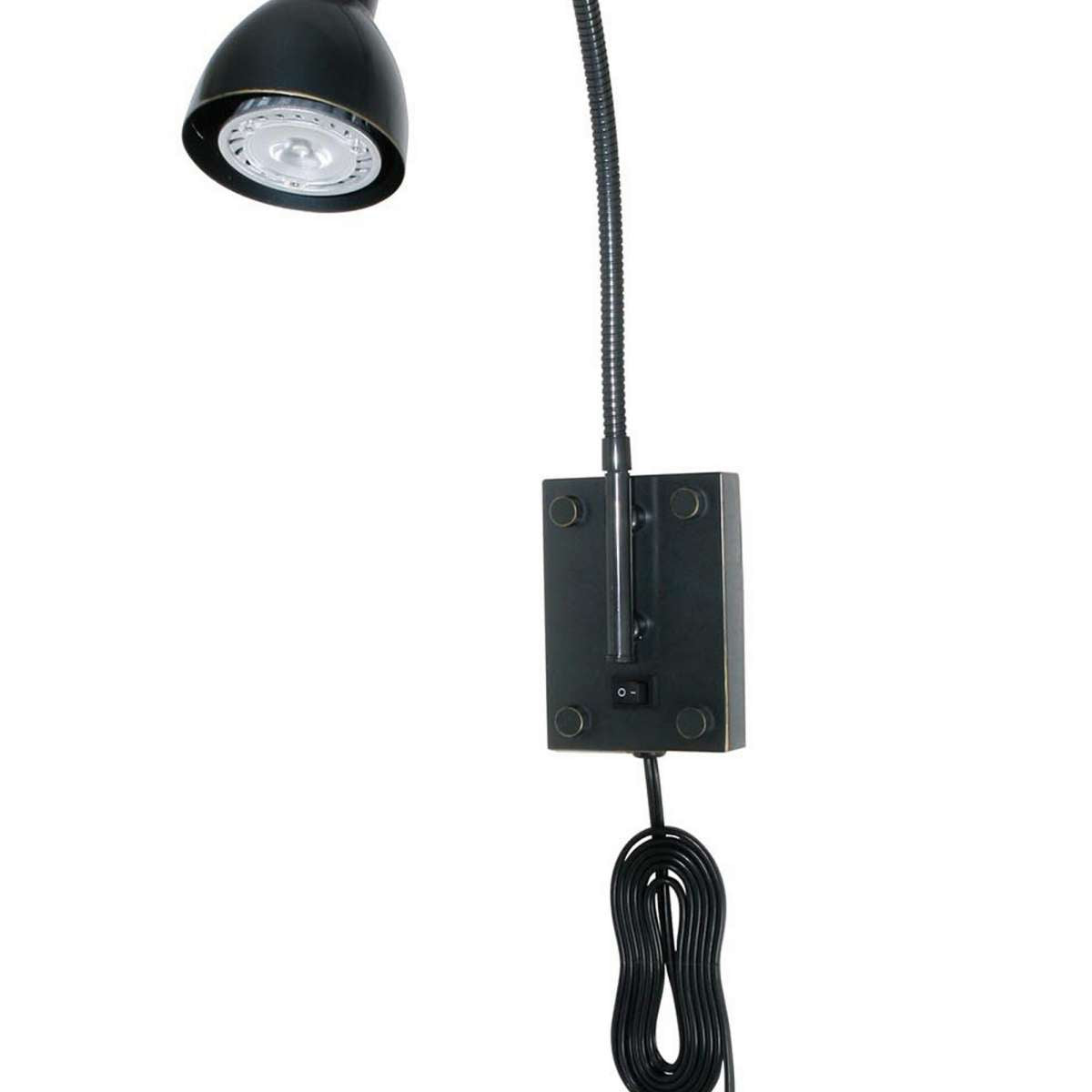 Metal Round Wall Reading Lamp With Plug In Switch, Black By Benzara | Wall Lamps |  Modishstore  - 4