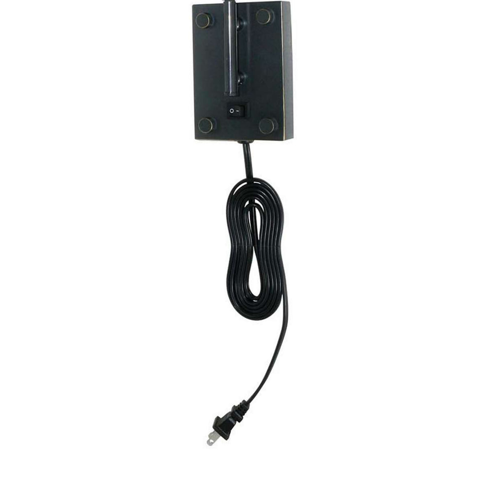 Metal Round Wall Reading Lamp With Plug In Switch, Black By Benzara | Wall Lamps |  Modishstore  - 3