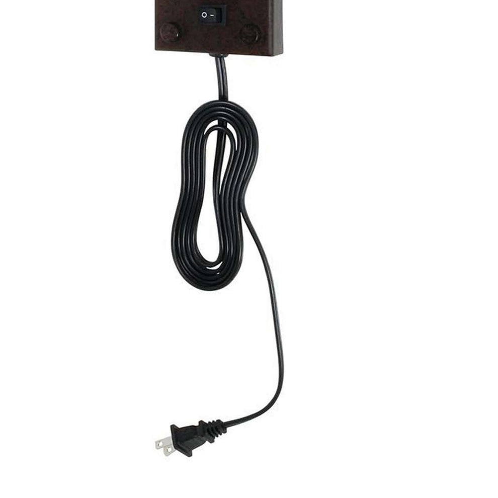 Metal Round Wall Reading Lamp With Plug In Switch, Bronze By Benzara | Wall Lamps |  Modishstore  - 3