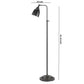 Metal Round 62" Floor Lamp With Adjustable Pole, Dark Bronze By Benzara | Floor Lamps |  Modishstore  - 2