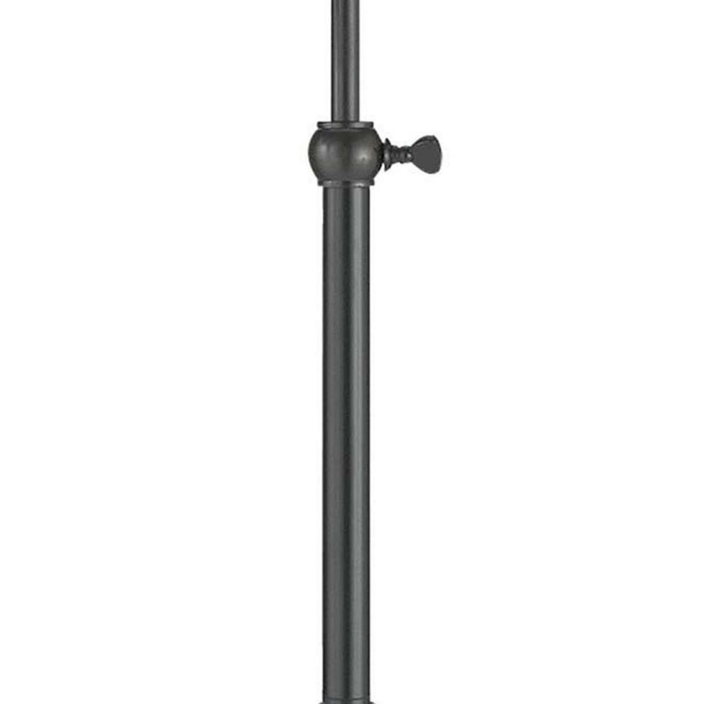 Metal Round 25" Table Lamp With Adjustable Pole, Dark Bronze By Benzara | Table Lamps |  Modishstore  - 4