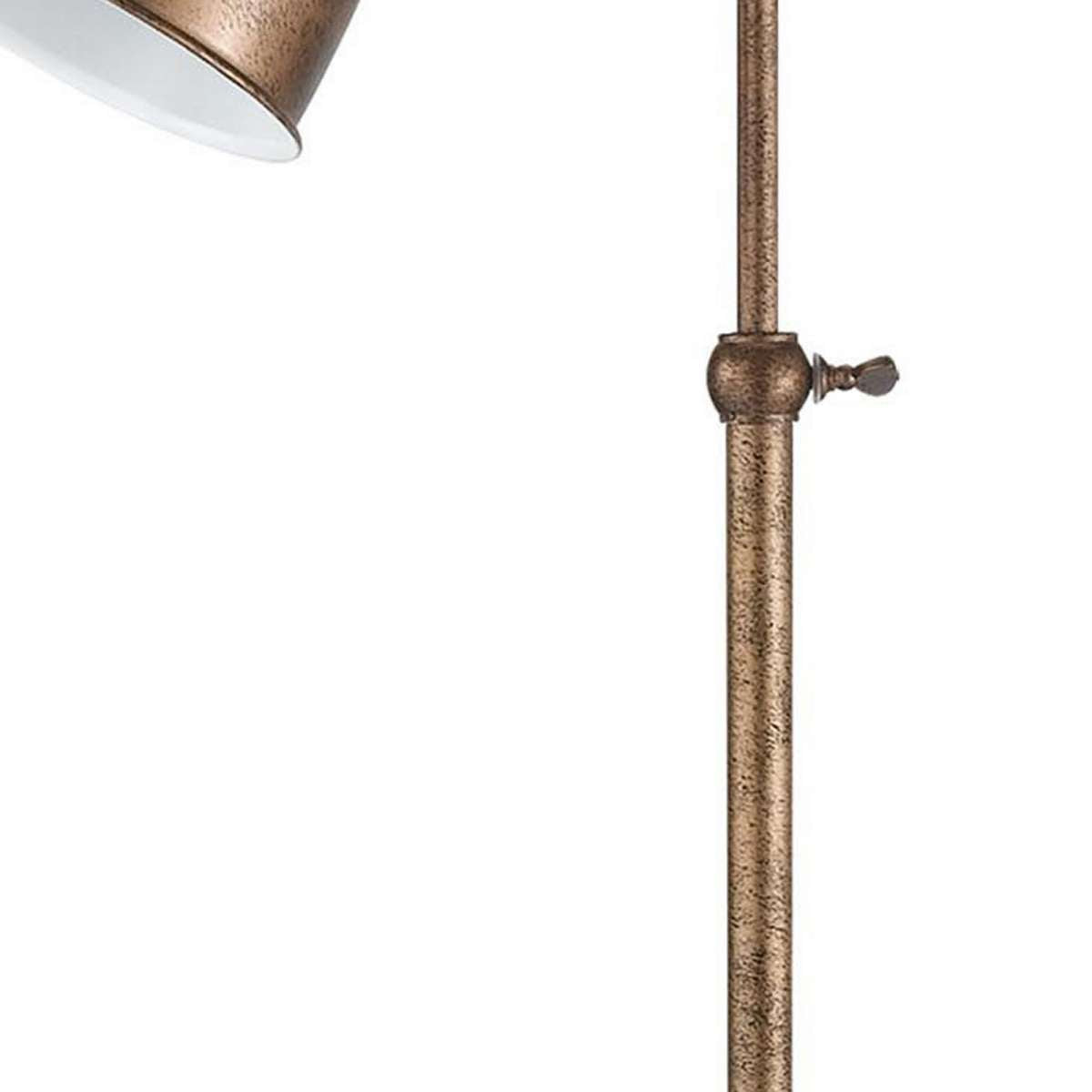 Metal Round 25" Table Lamp With Adjustable Pole, Bronze By Benzara | Table Lamps |  Modishstore  - 4