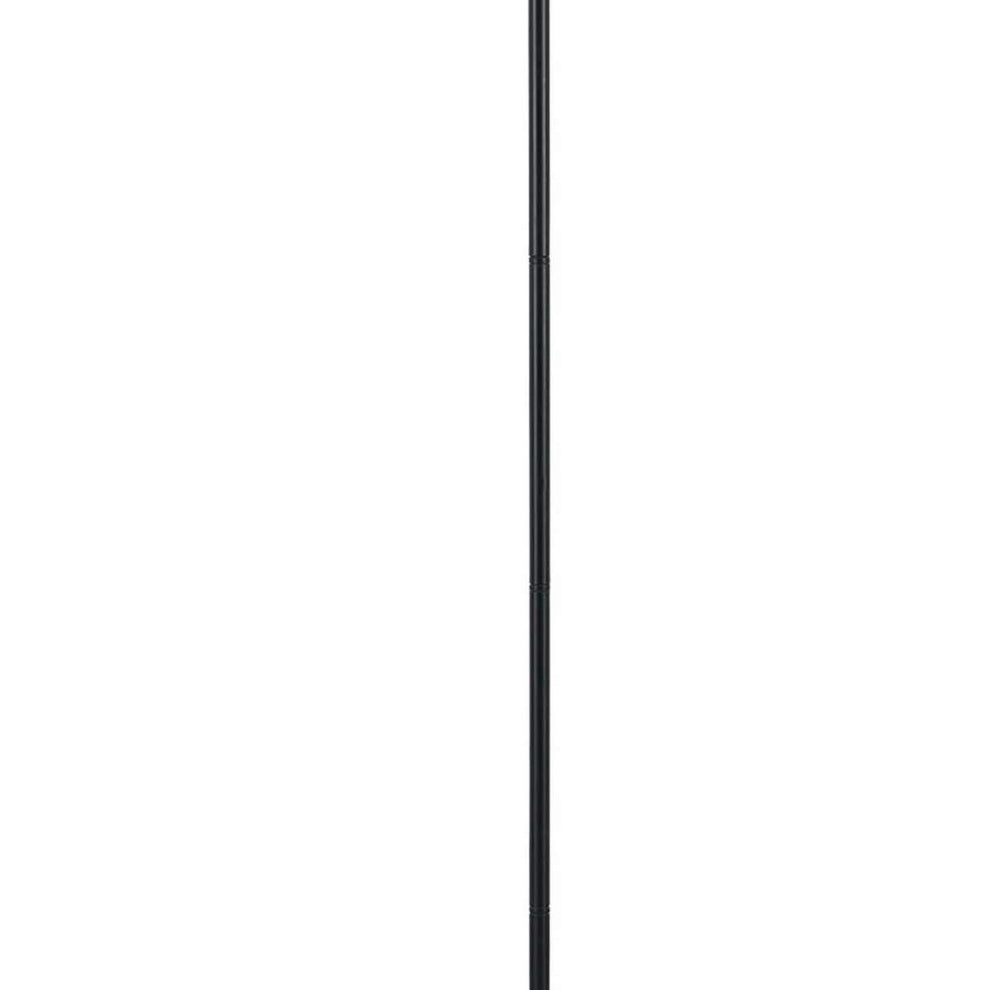 Metal Round 3 Way Torchiere Lamp With Frosted Shade, Dark Bronze And Gold By Benzara | Floor Lamps |  Modishstore  - 4