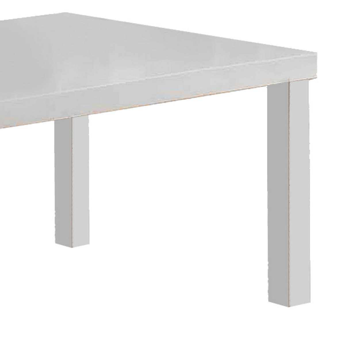 Wood And Metal Frame Coffee Table With Open Shelves, White And Chrome By Benzara | Coffee Tables |  Modishstore  - 2