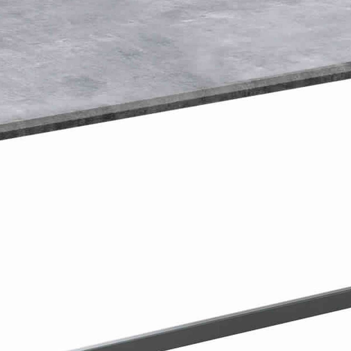 3 Piece Faux Concrete Top Occasional Table Set, Gray And Silver By Benzara | Coffee Tables |  Modishstore  - 4