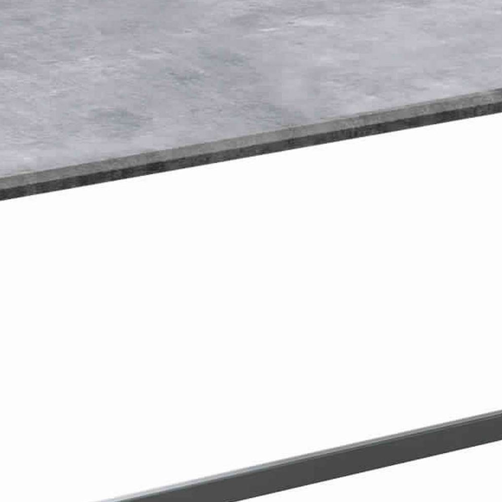 3 Piece Faux Concrete Top Occasional Table Set, Gray And Silver By Benzara | Coffee Tables |  Modishstore  - 4