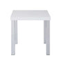 Square Wooden End Table With Straight Metal Legs, White And Chrome By Benzara | Side Tables |  Modishstore 