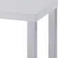Square Wooden End Table With Straight Metal Legs, White And Chrome By Benzara | Side Tables |  Modishstore  - 5