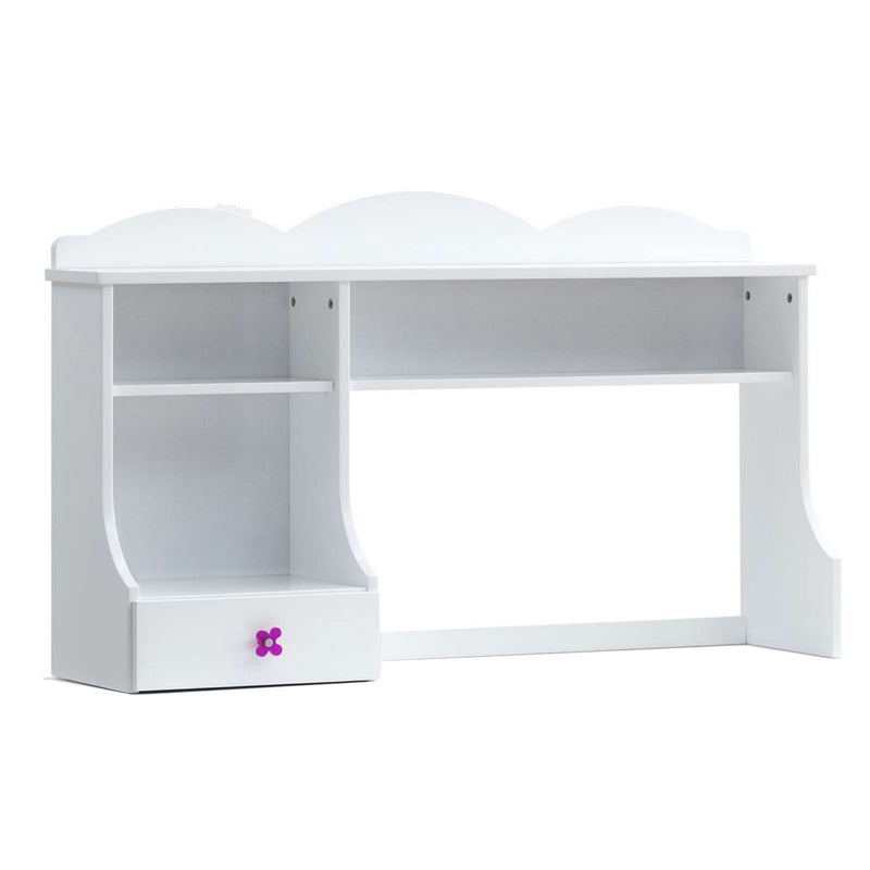Transitional Wooden Hutch With Two Shelves And Three Drawers, White By Benzara | Shelves & Shelving Units |  Modishstore 