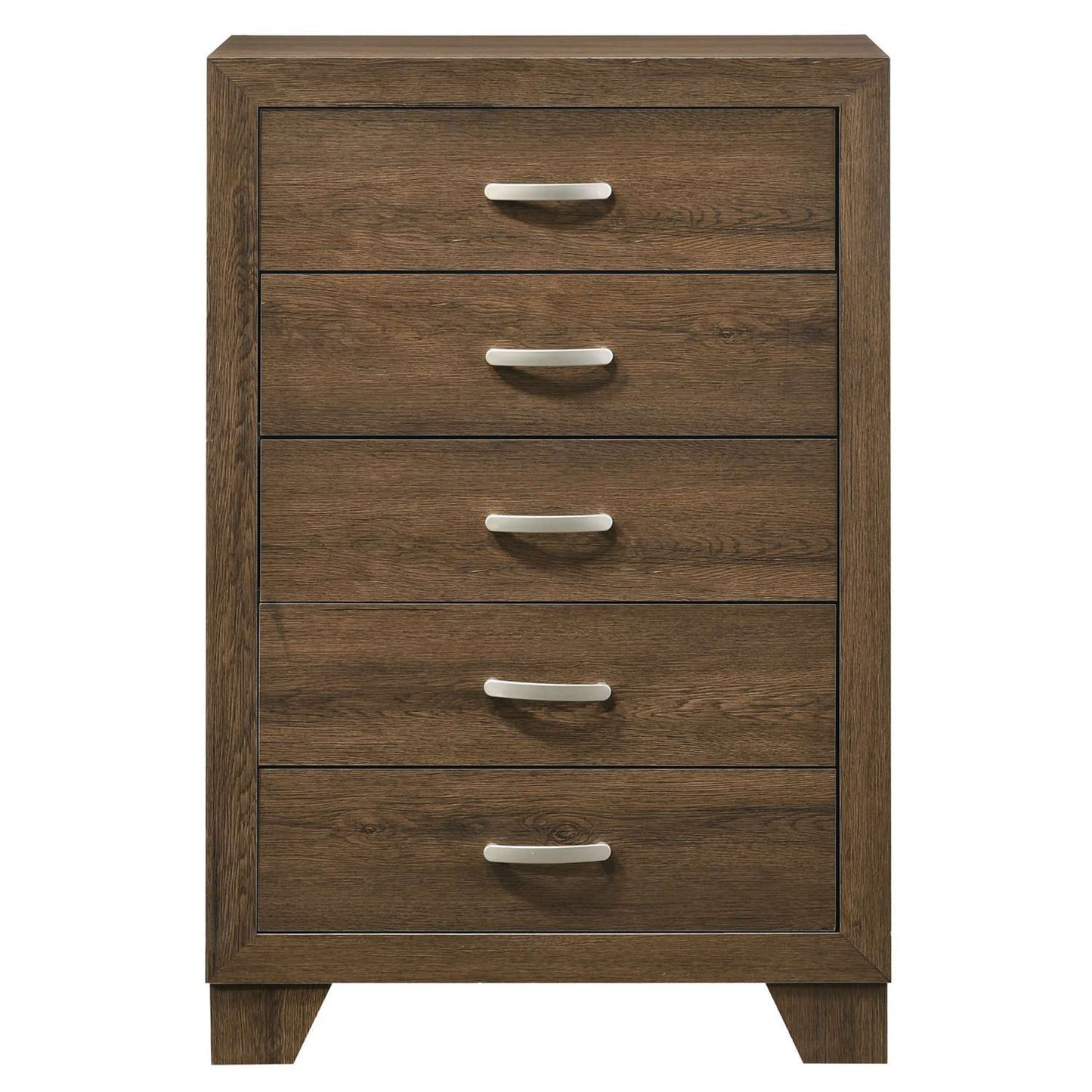 Transitional Style Wooden Chest With 2 Drawers And Metal Handles, Brown By Benzara | Drawers |  Modishstore 