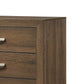 Transitional Style Wooden Chest With 2 Drawers And Metal Handles, Brown By Benzara | Drawers |  Modishstore  - 4