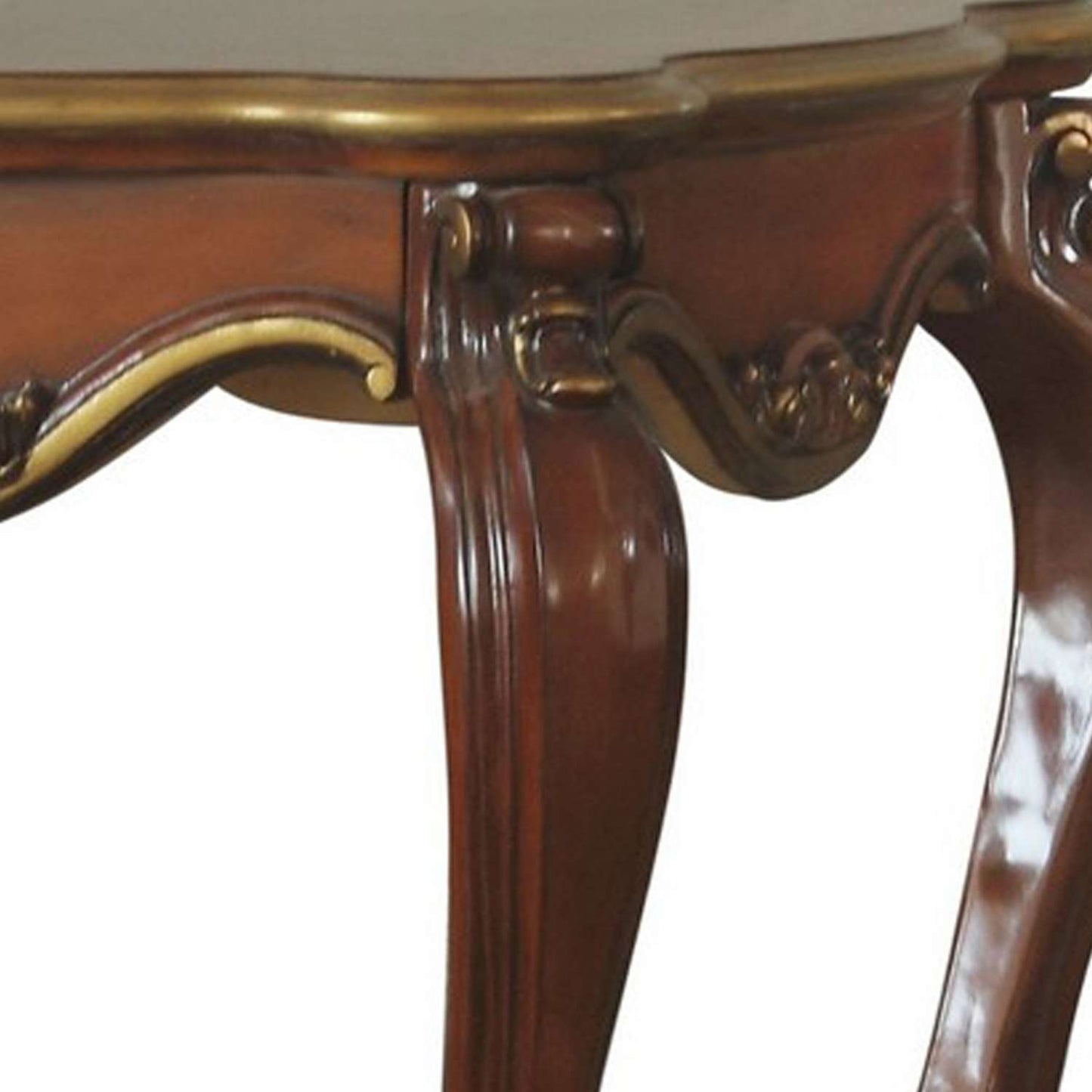 Wooden End Table With Open Bottom Shelf And Carved Details, Brown By Benzara | End Tables |  Modishstore  - 4