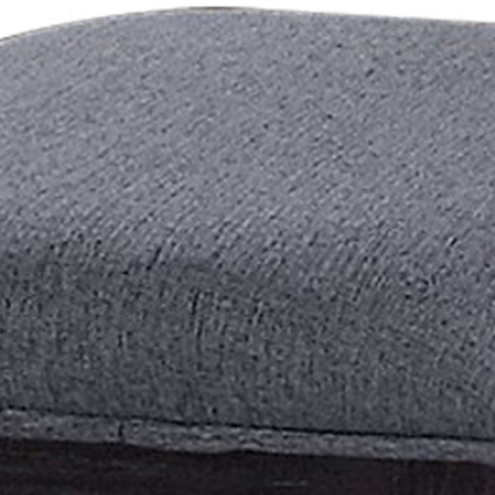 Wooden Counter Height Stool With Fabric Upholstered Seat, Gray And Brown By Benzara | Stools |  Modishstore  - 5