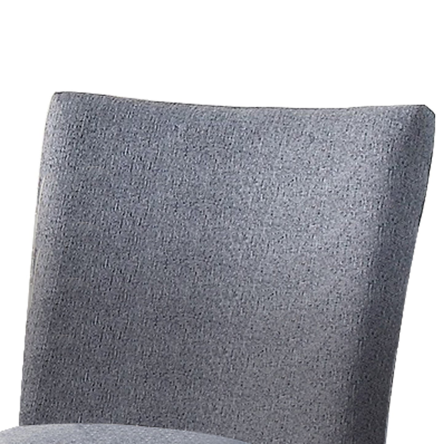 Fabric Counter Height Chairs With Curved Back, Set Of 2, Blue And Brown By Benzara | Dining Chairs | Modishstore - 2