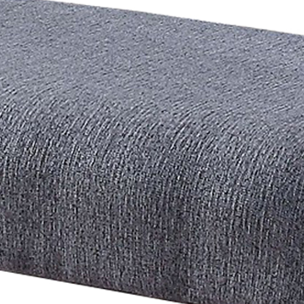 Rectangular Fabric Counter Height Bench With Padded Seat, Brown And Blue By Benzara | Benches | Modishstore - 2