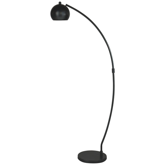 Metal Frame Floor Lamp With Adjustable Shade Black By Benzara | Floor Lamps | Modishstore