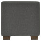 Fabric Tufted Seat Storage Bench With Block Feet Dark Gray By Benzara | Benches | Modishstore - 3