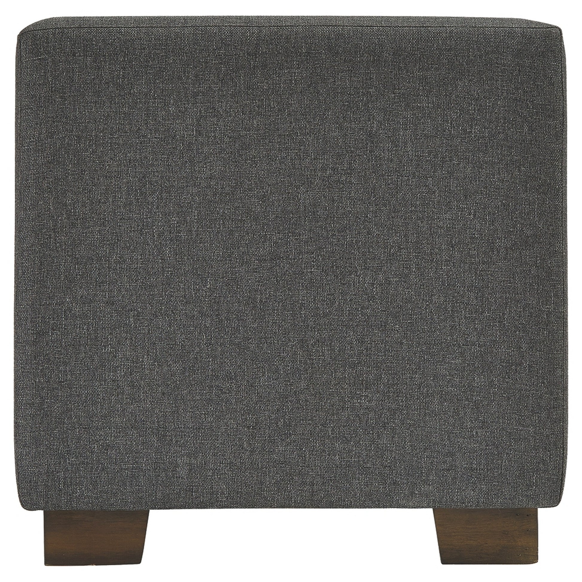 Fabric Tufted Seat Storage Bench With Block Feet Dark Gray By Benzara | Benches | Modishstore - 3