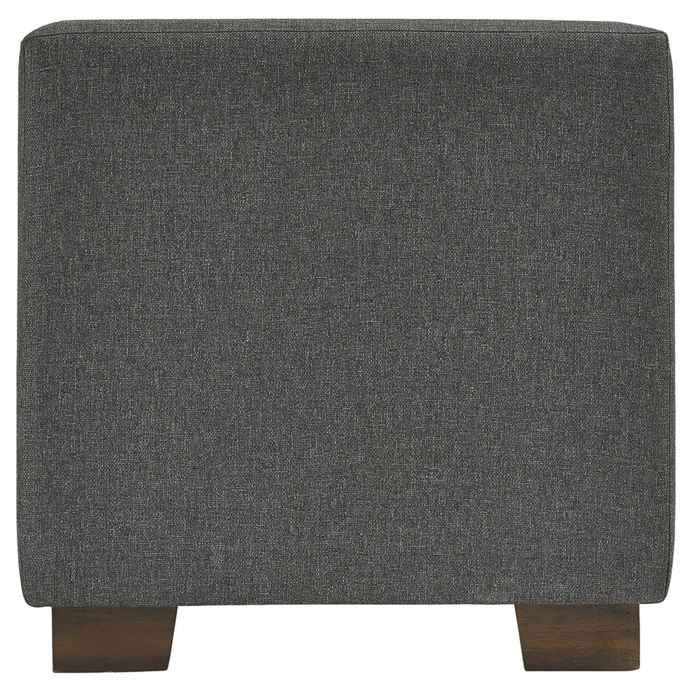 Fabric Tufted Seat Storage Bench With Block Feet Dark Gray By Benzara | Benches | Modishstore - 3