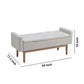 Tufted Fabric Storage Bench With Low Profile Elevated Arms Light Gray By Benzara | Armchairs | Modishstore - 5