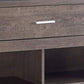 1 Drawer Wooden Tv Stand With 4 Open Compartments Oak Brown By Benzara | Cabinets | Modishstore - 3