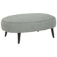 Fabric Upholstered Oversized Accent Ottoman With Metal Legs, Gray By Benzara | Ottomans |  Modishstore 