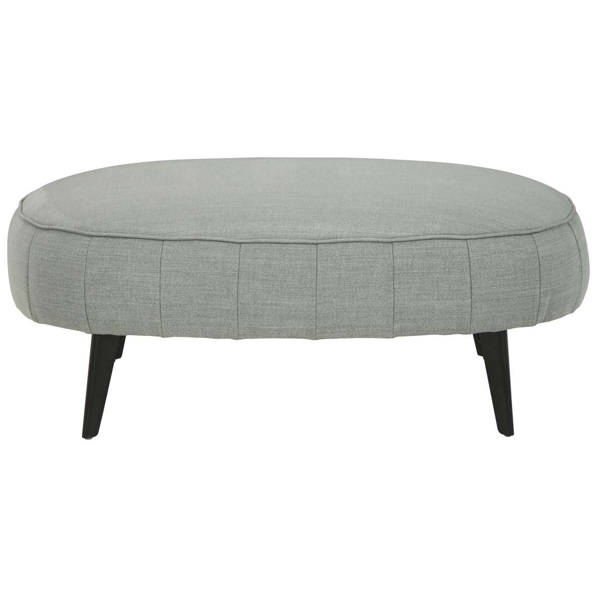 Fabric Upholstered Oversized Accent Ottoman With Metal Legs, Gray By Benzara | Ottomans |  Modishstore  - 2