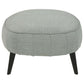 Fabric Upholstered Oversized Accent Ottoman With Metal Legs, Gray By Benzara | Ottomans |  Modishstore  - 5