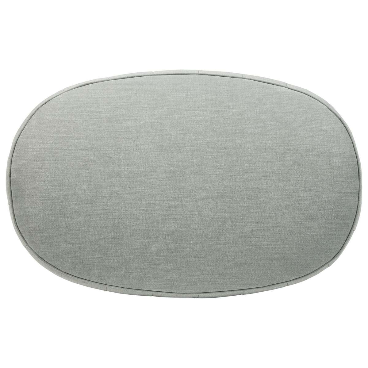 Fabric Upholstered Oversized Accent Ottoman With Metal Legs, Gray By Benzara | Ottomans |  Modishstore  - 4