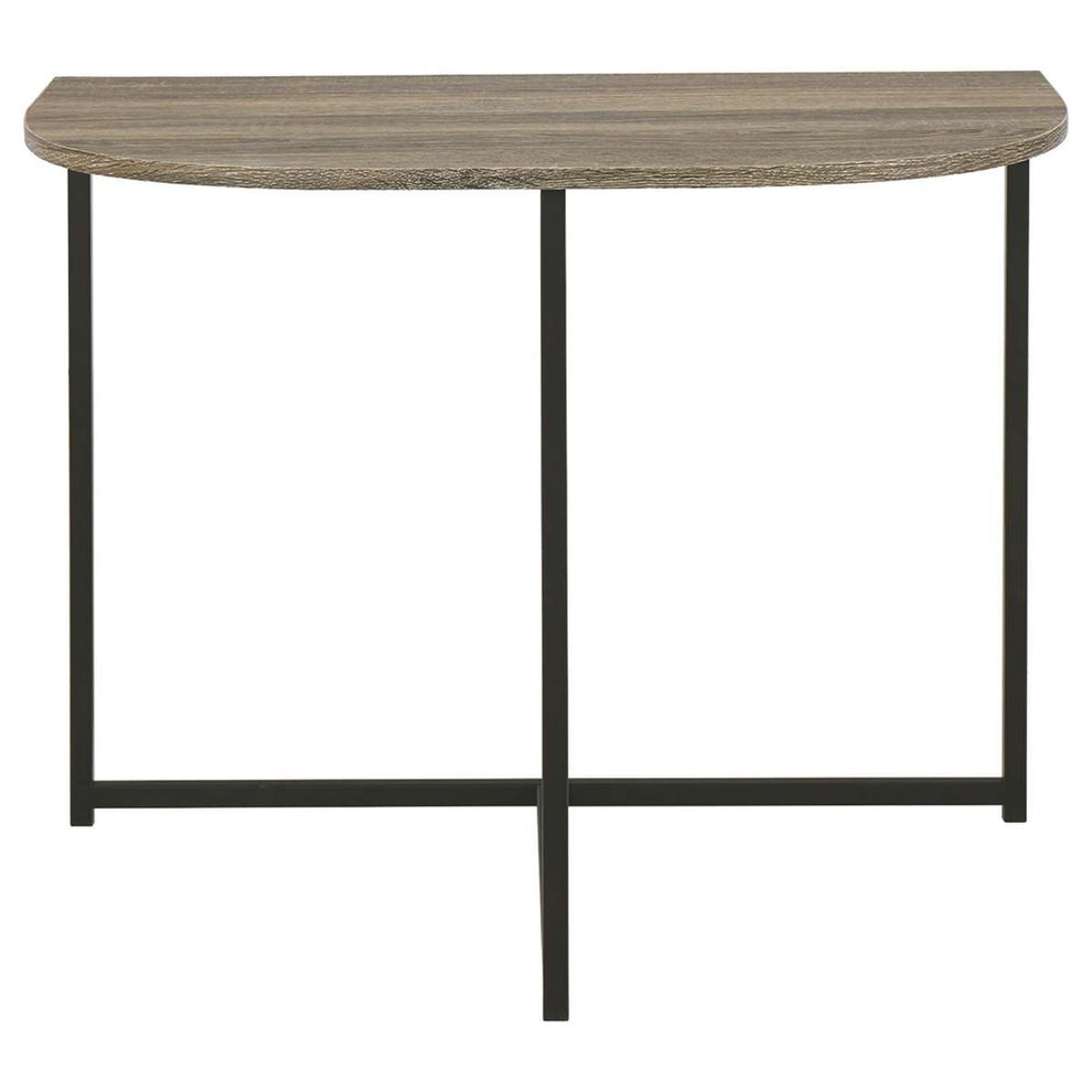 Crescent Moon Shaped Wood And Metal Chair Side End Table, Brown And Black By Benzara | Side Tables |  Modishstore  - 2