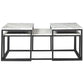 3 Piece Metal Frame Occasional Table Set With Marble Top, White And Black By Benzara | Coffee Tables |  Modishstore 