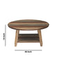 Rustic Plank Style Round Shape Cocktail And 2 End Tables, Set Of 3, Brown By Benzara | End Tables | Modishstore - 5