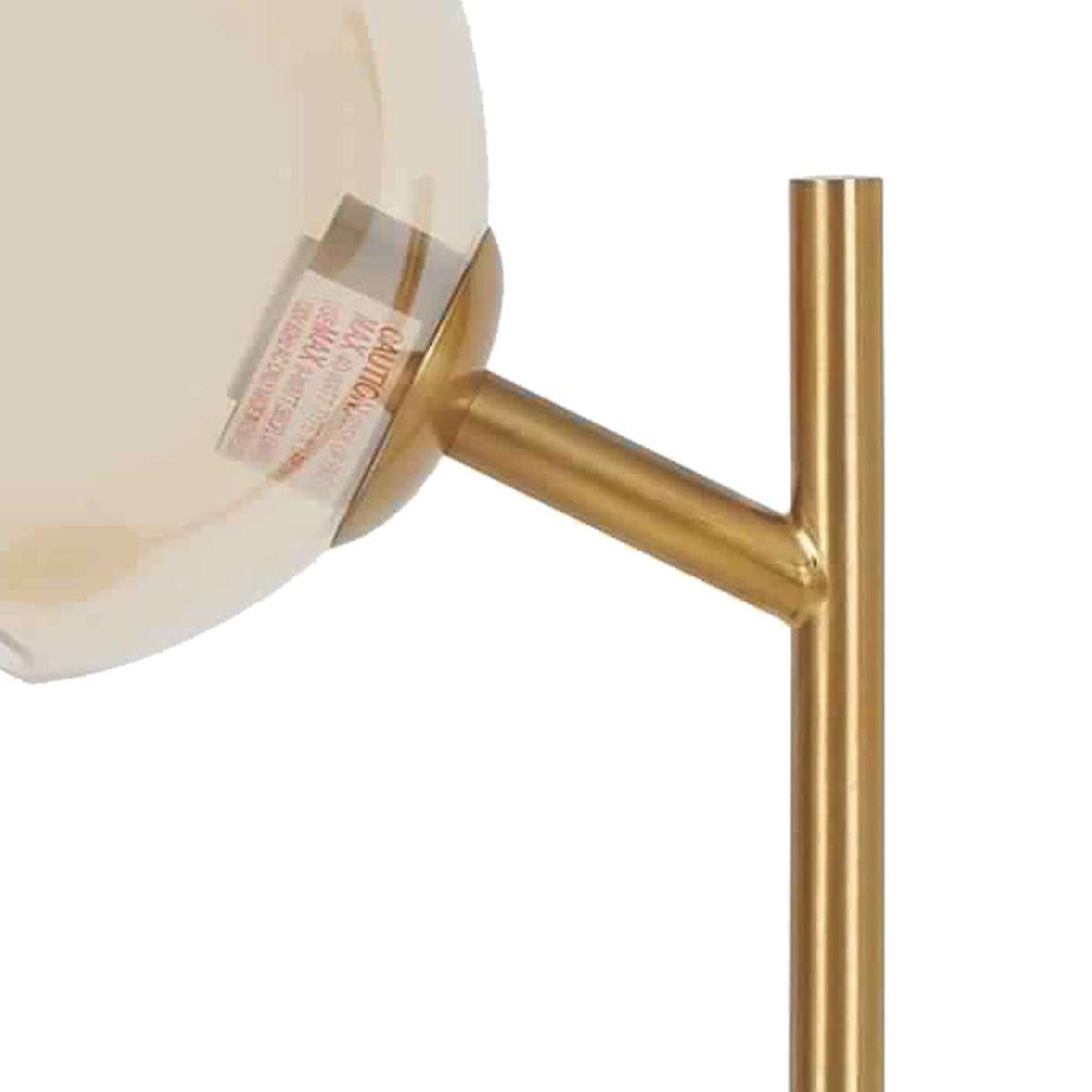 Metal Desk Lamp With Round Glass Shade And Wireless Charger, Gold By Benzara | Table Lamps |  Modishstore  - 4