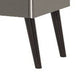 Curved Edge 1 Drawer Nightstand With Chrome Trim Gray And Brown By Benzara | Nightstands | Modishstore - 2