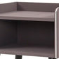 Raised Top Wooden Nightstand With 1 Open Compartment Gray And Black By Benzara | Nightstands | Modishstore - 2