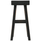 31 Inch Wooden Saddle Stool With Angular Legs Set Of 2 Black By Benzara | Stools | Modishstore - 2