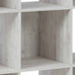 9 Cube Wooden Organizer With Grain Details Washed White By Benzara | Shelves & Shelving Units | Modishstore - 3