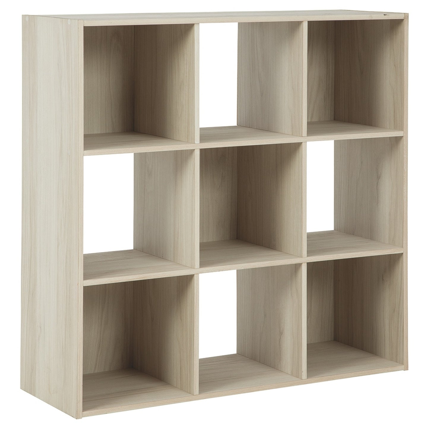 9 Cube Wooden Organizer With Grain Details Natural Brown By Benzara | Shelves & Shelving Units | Modishstore