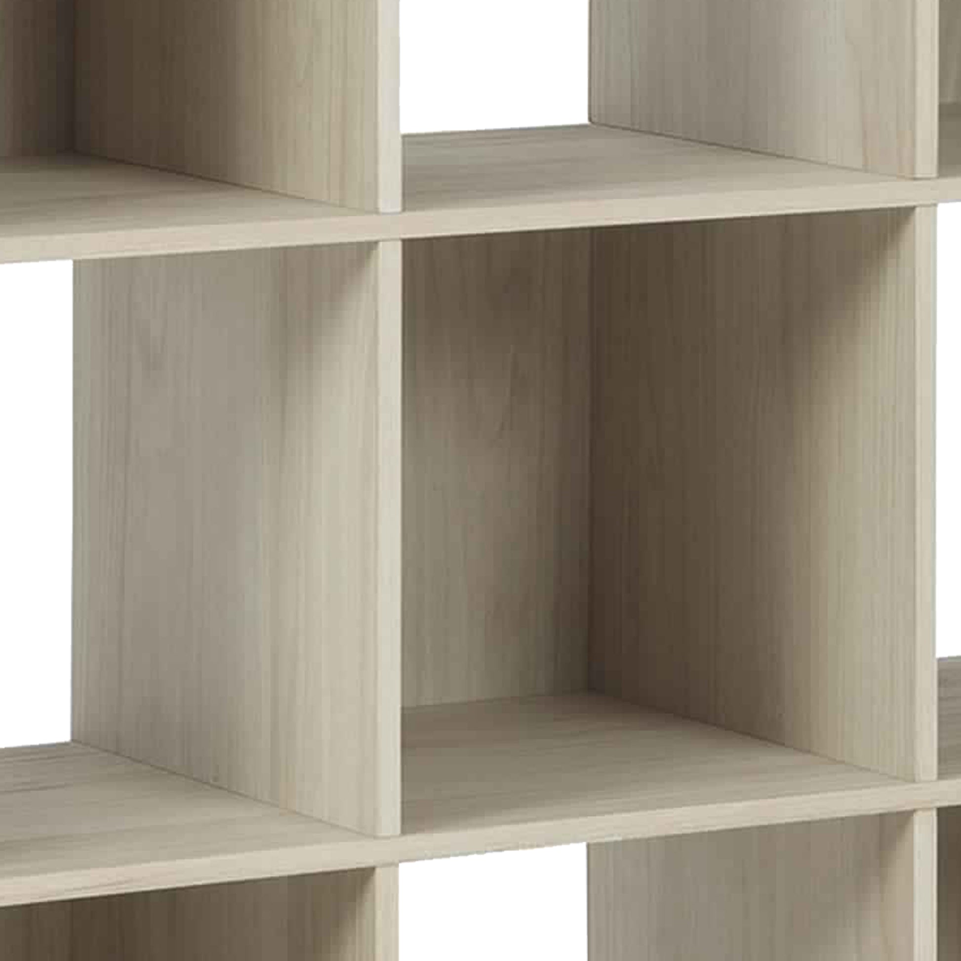 9 Cube Wooden Organizer With Grain Details Natural Brown By Benzara | Shelves & Shelving Units | Modishstore - 3